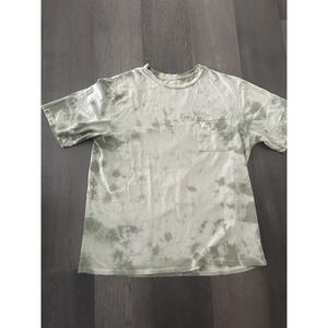 Without Walls Shirt Mens Large Sage Green Tie Dye Short Sleeve Pocket Graphic